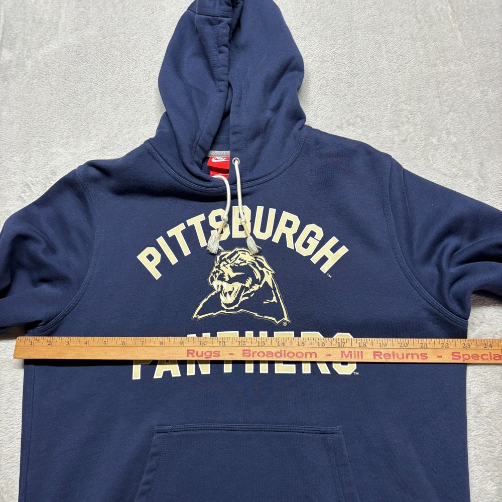 Vintage Nike University of Pittsburgh Panthers Hoodie Mens L Blue VG Condition - Picture 4 of 6